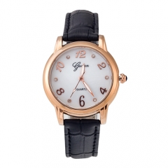 Rose Gold Casual Quarz Schweizer Bewegung wasserdicht Uhr für Dame