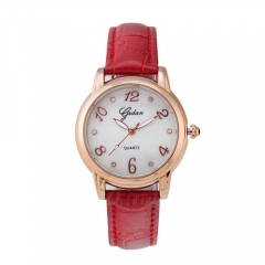 Rose Gold Casual Quarz Schweizer Bewegung wasserdicht Uhr für Dame