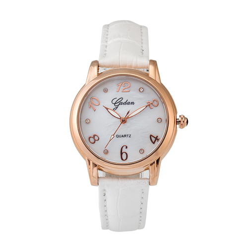 Rose Gold Casual Quarz Schweizer Bewegung wasserdicht Uhr für Dame