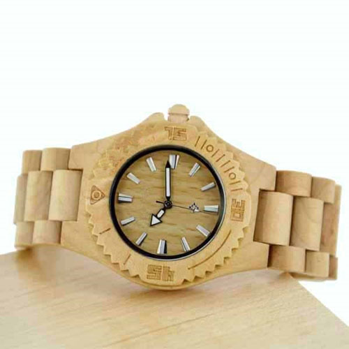 Bester Verkauf Analog-hochwertiger Herren hölzerne Quarz-Armbanduhren